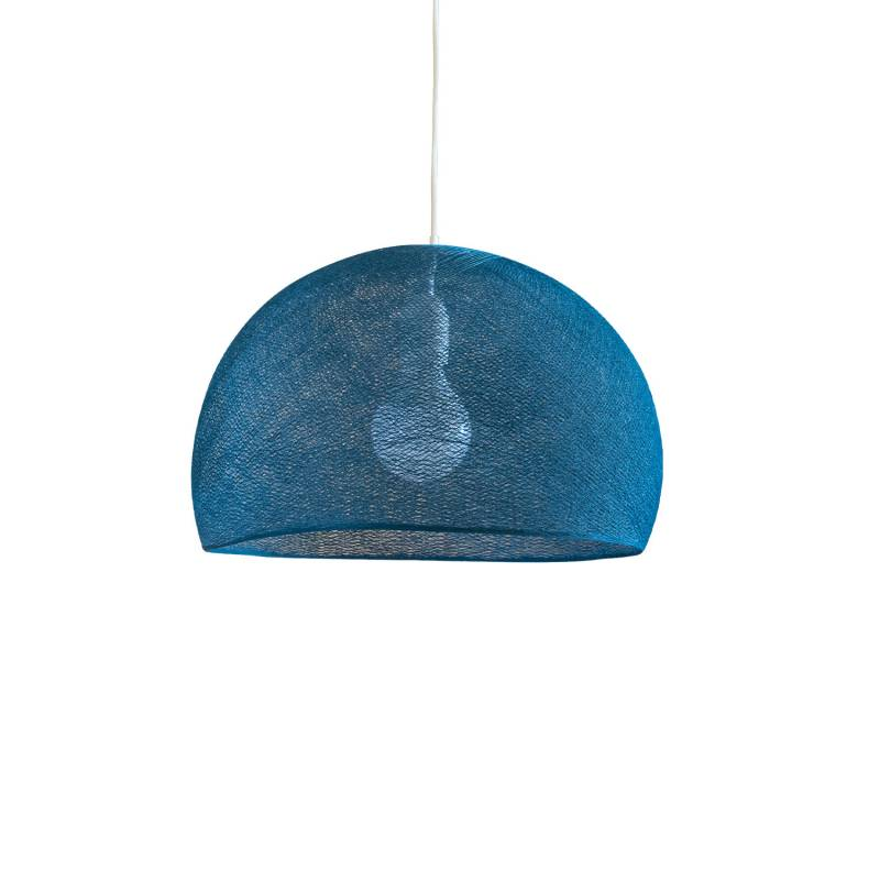 Abat-jour coupole vert de gris 50 et sa suspension simple