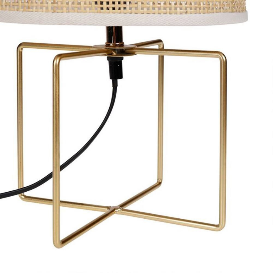 Lampe Métal Rotin Yuca Beige