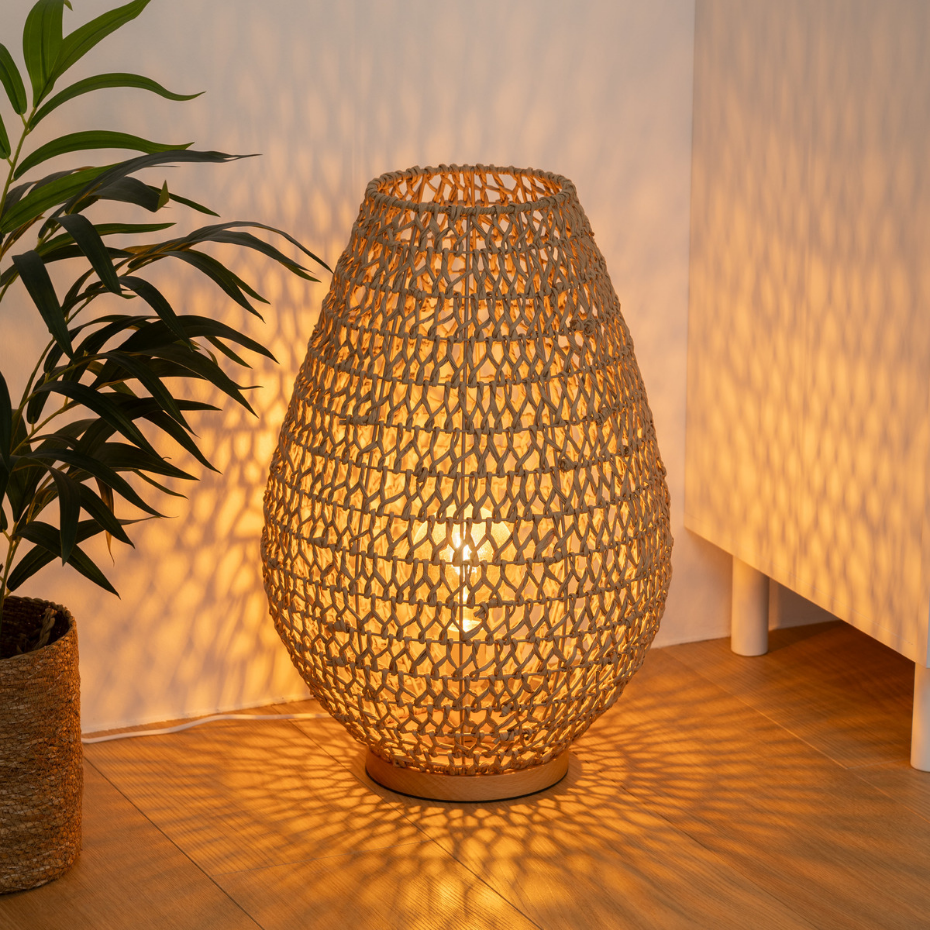 Lampe à poser corde tressée ETEL