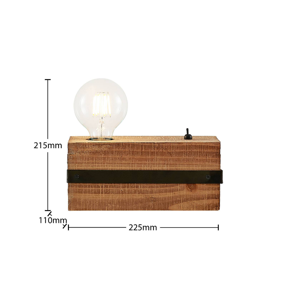 Lampe à poser en bois traditionnelle