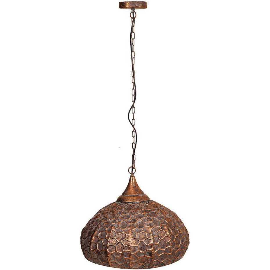 Suspension ronde en fer style vintage