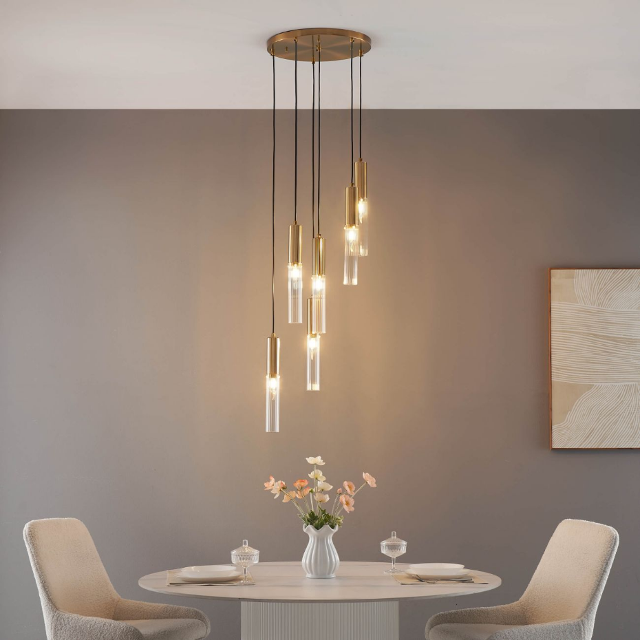 Grande Suspension avec Tubes en Verre - POGGIO