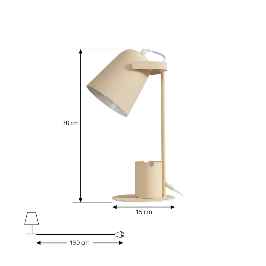 Lampe à poser en métal moderne, Ilmar