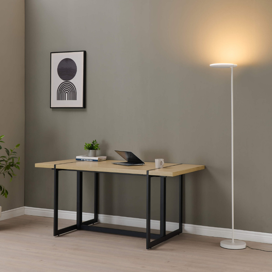 Lampadaire blanc avec variateur - KALENA