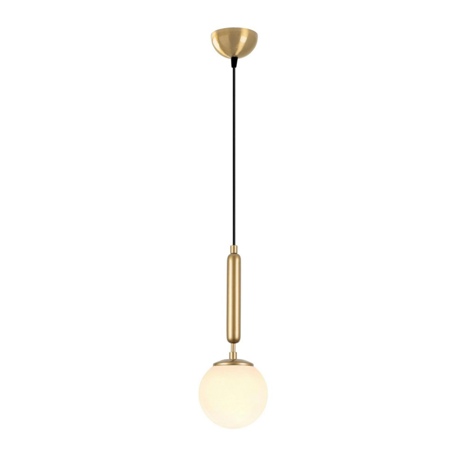 Suspension de chambre – globe blanc et or SIERRE