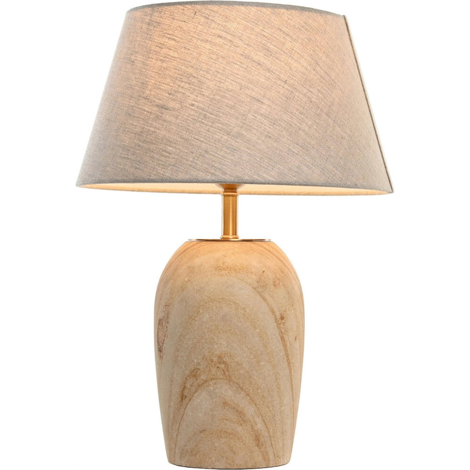 Lampe de table en bois et laiton forme organique Item Home India Lamps 1c25
