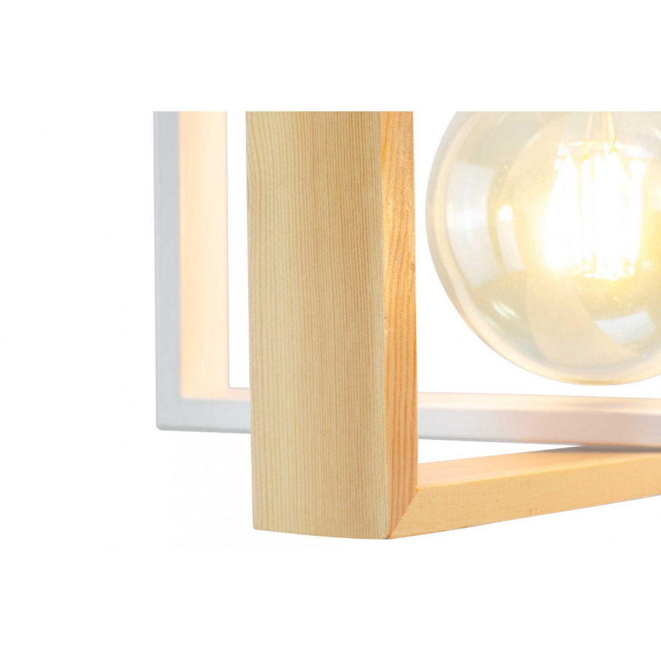 Suspension en bois d'hévéa et métal, WOOLI