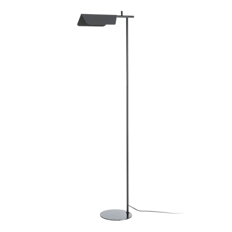 Lampadaire design de lecture en métal noir 45.5x25x156cm