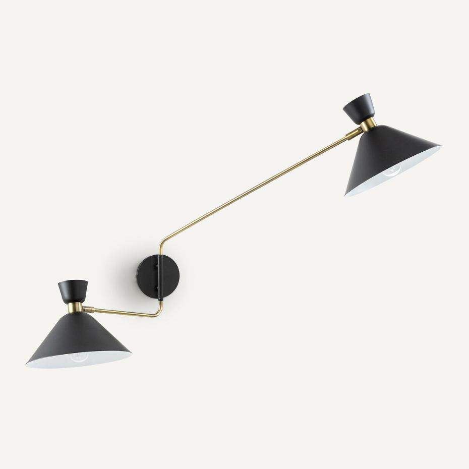 Applique double, laiton vieilli Zoticus