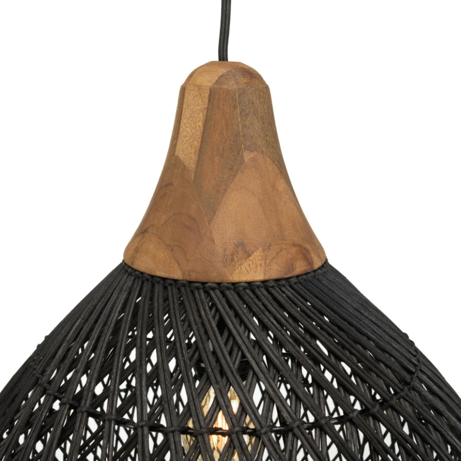 Suspension cloche en rotin FOLELLI