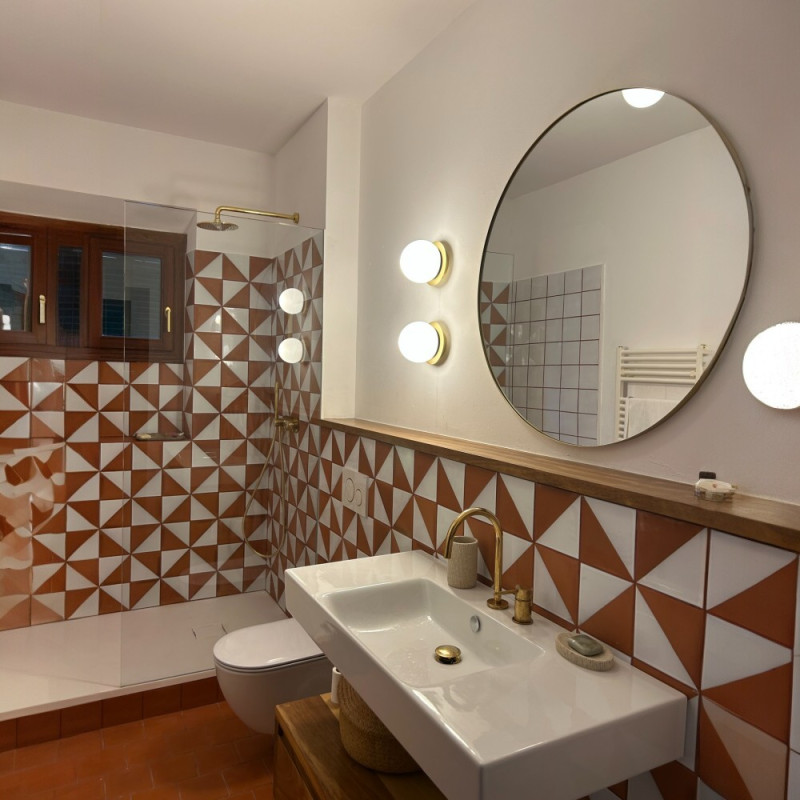 Applique Salle De Bain Alix Laiton Mat Et Verre Opale Ip44