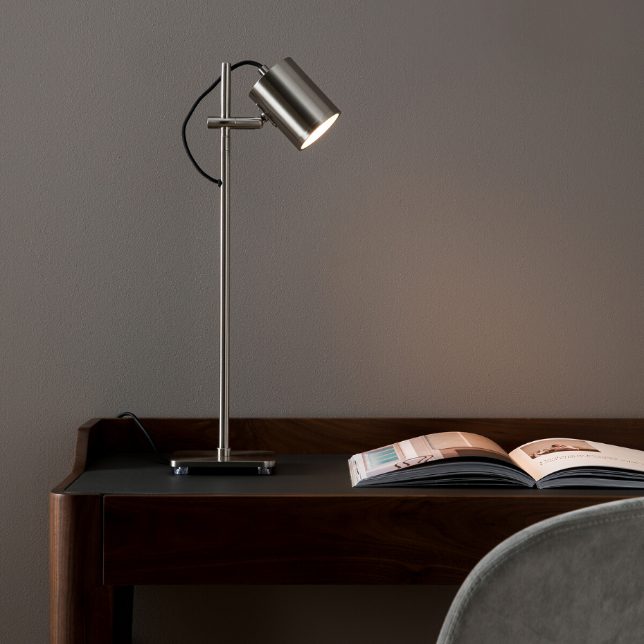 Lampe spot  finition nickel satiné, Girevole