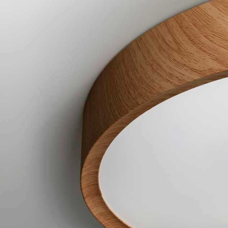 Plafonnier Salle De Bain Lila impression bois Ip44 Cct