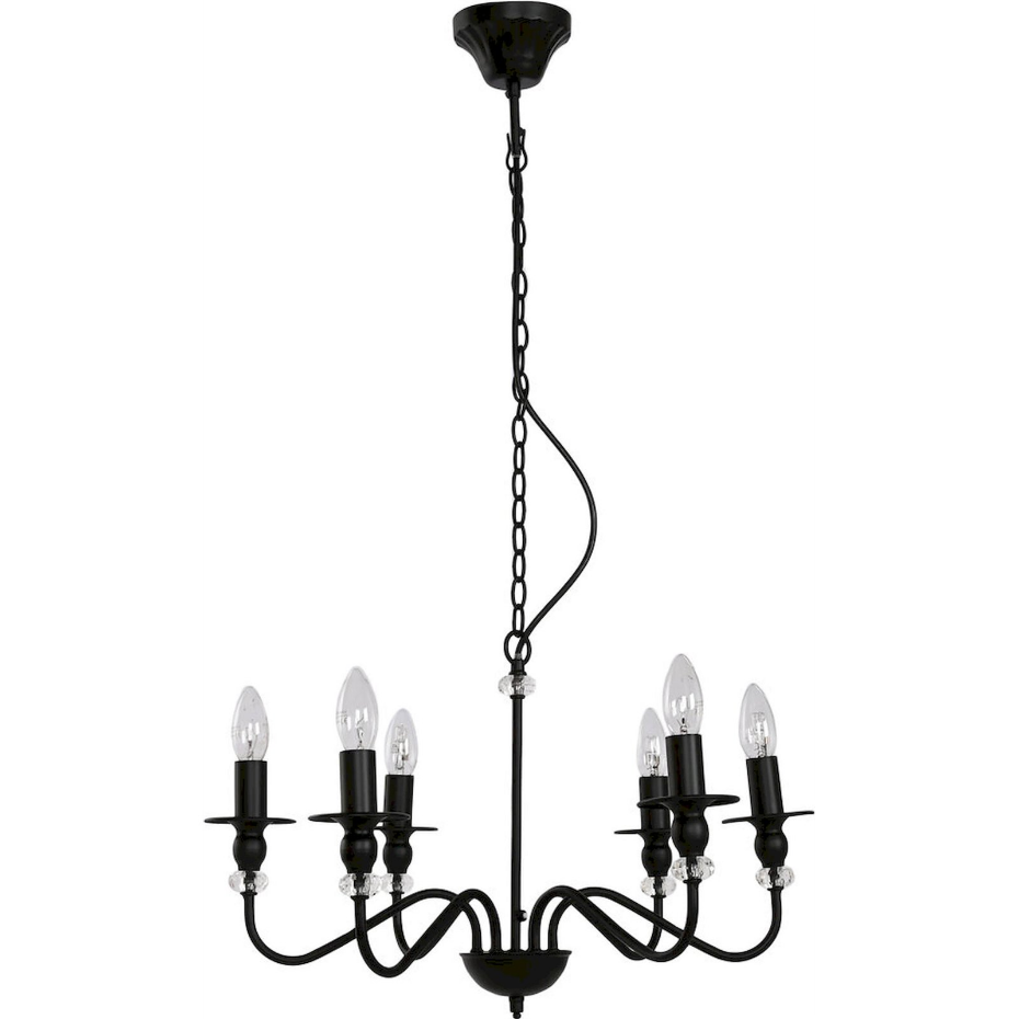 Lustre rond en métal style vintage