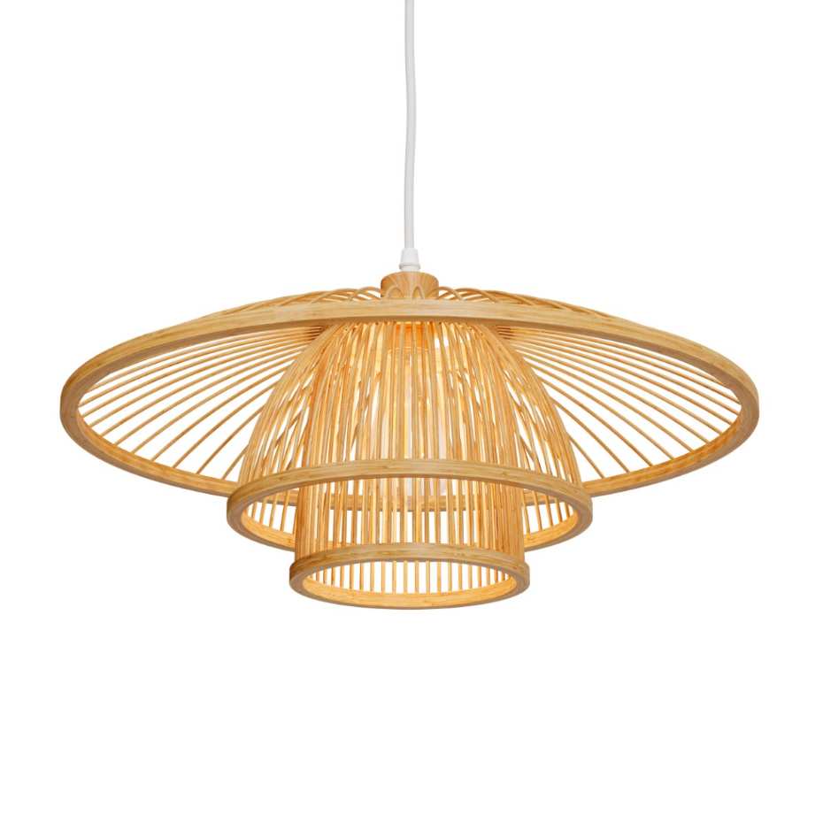 Suspension en bambou et métal D50 cm - MIRABEL
