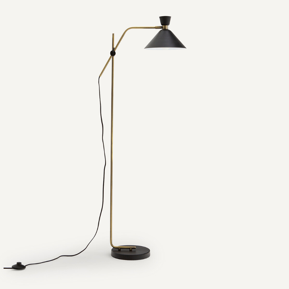 Lampadaire laiton vieilli Zoticus