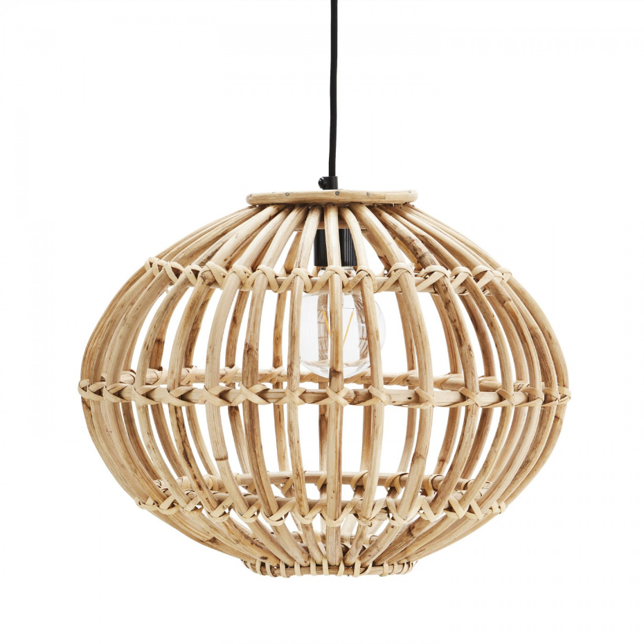 Lampe suspension ronde en bambou