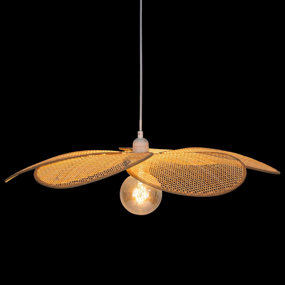 Suspension en bois et acier pétales