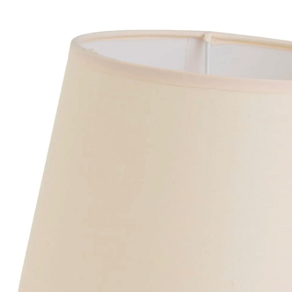 Lampe à poser en céramique terracota et abat jour beige 21x21x32cm