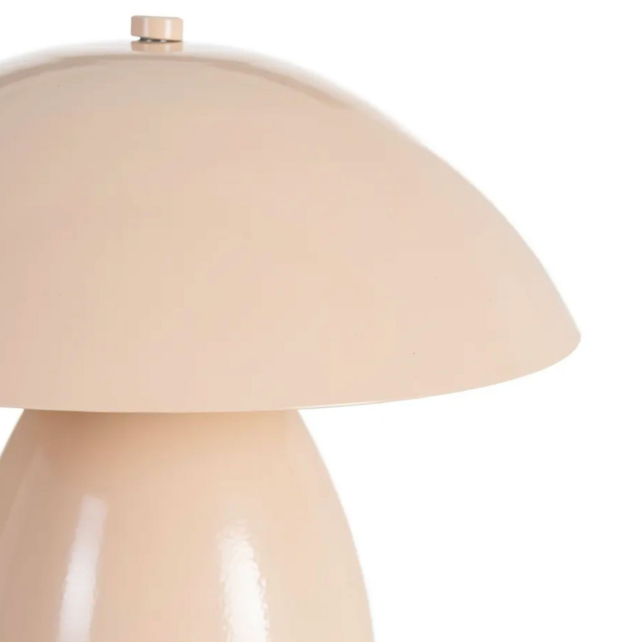 Lampe à poser champignon métal beige 24x24x25.5cm