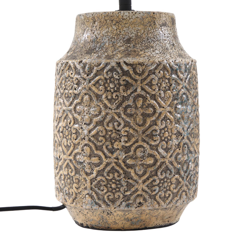 Lampe à poser en textile traditionnelle