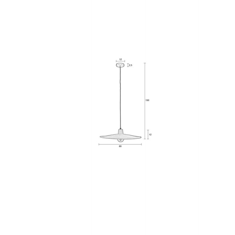 Suspension en rotin bohème, D.60, BALANCE