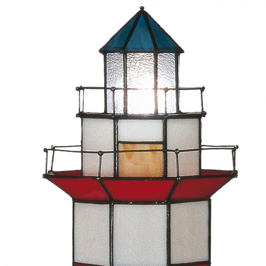 Lampe à poser en verre phare 21x21x56cm