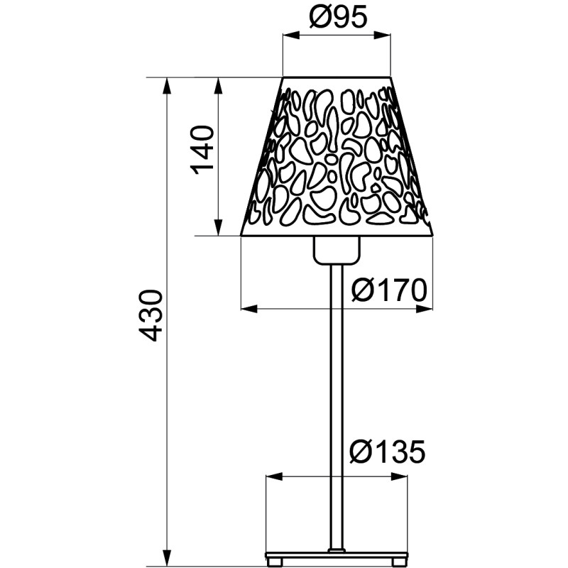 Lampe design en bois classique, NIHOA