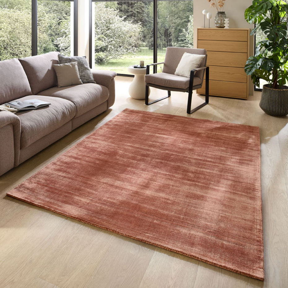 Tapis en viscose brillant tissé main - Star
