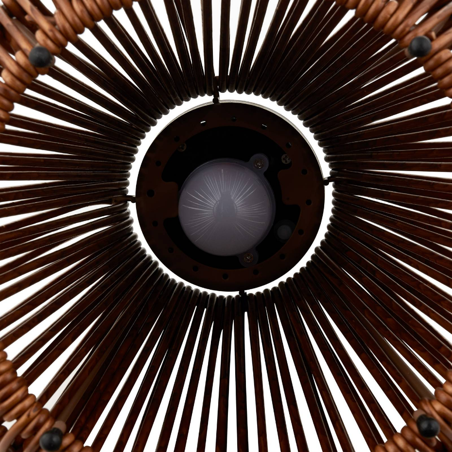 Lampe solaire extérieur en boisLED, Amaria