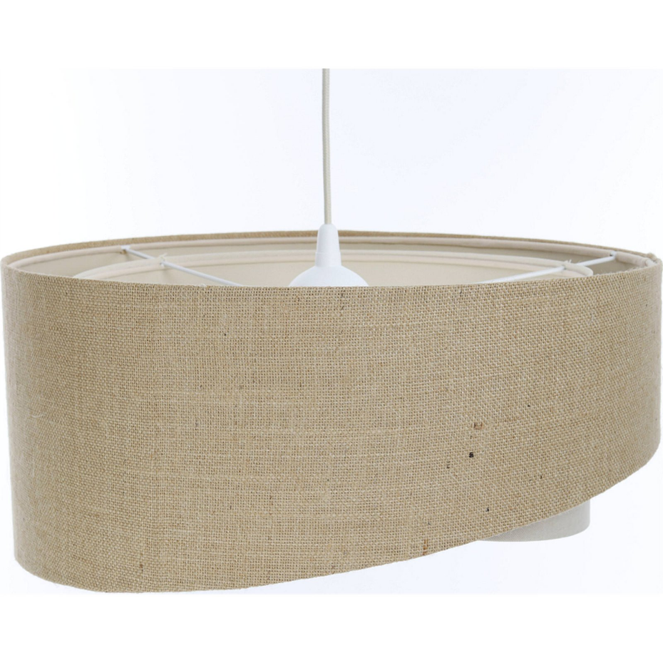 Suspension en lin et chanvre ronde Boho