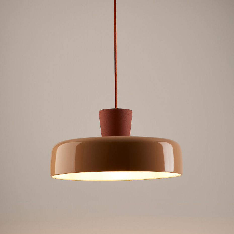 Suspension en céramique colorée Ø 30 cm, Jimna