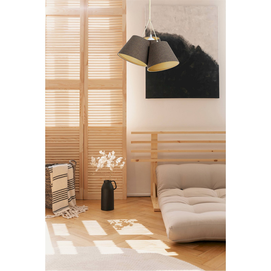 Suspension ronde en tissu style boho élégant