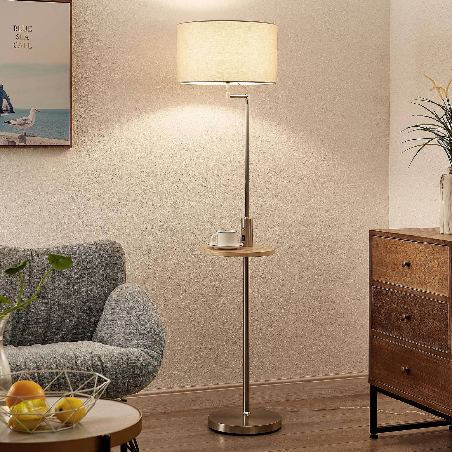 Lampadaire en métal moderne, Zinia