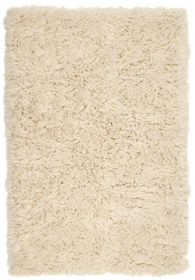 Tapis grec flokati original en laine tissé main épaisse - Flokos 2450