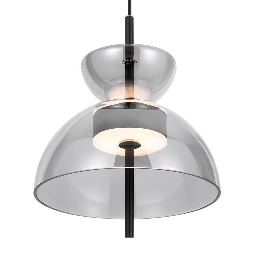 Suspension LED abat-jour en verre diabolo NORA