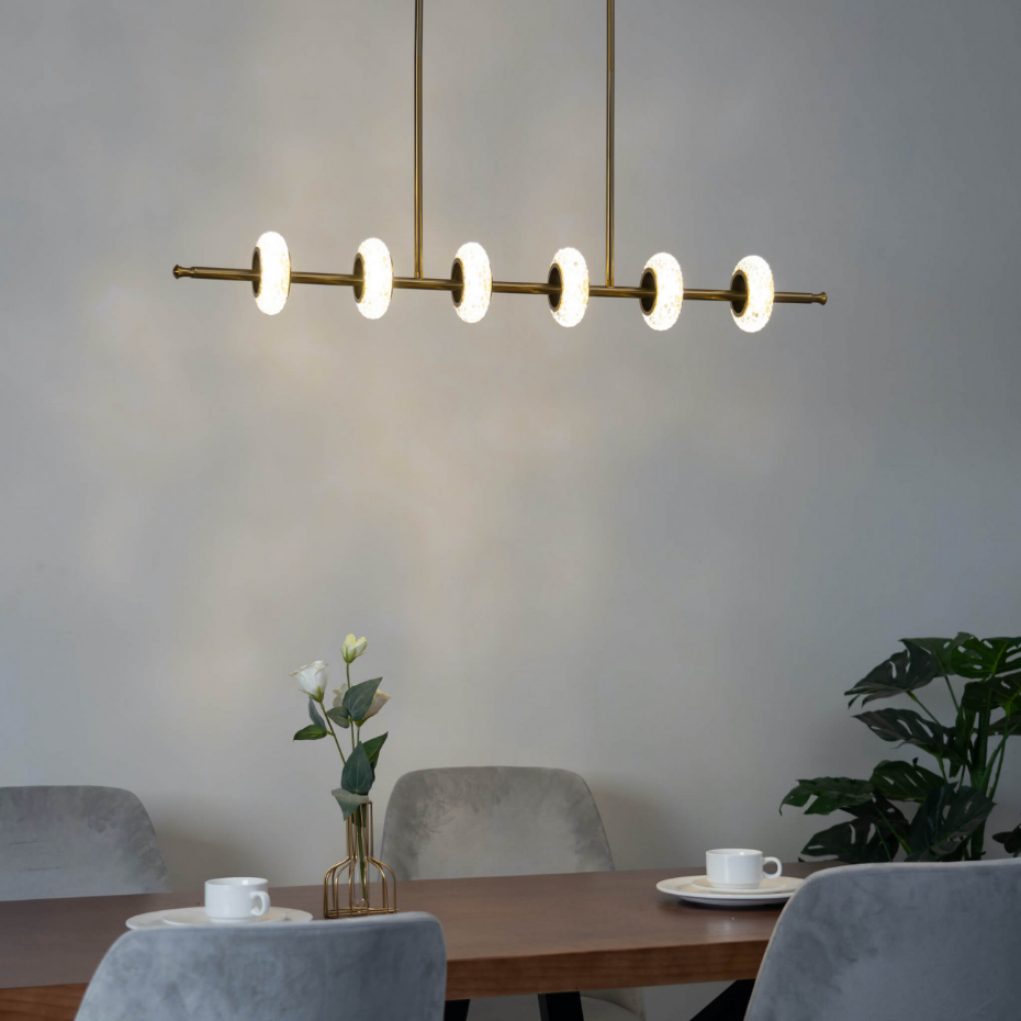 Suspension verre anneaux luxe - CASSANDRA