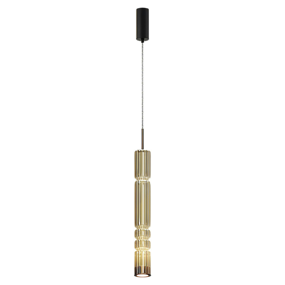 Suspension LED, tube en verre SOLANA
