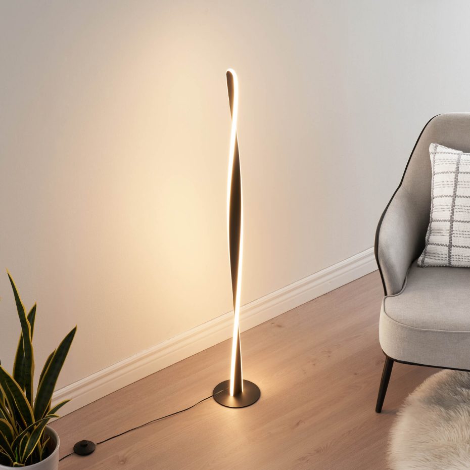 Lampadaire Design avec Torsade Unique – MAZEN