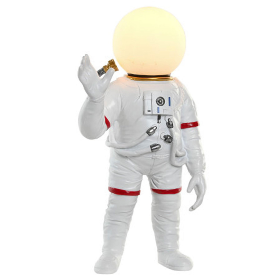 Lampe à poser enfant résine astronaute blanc 20x13x36,5cm