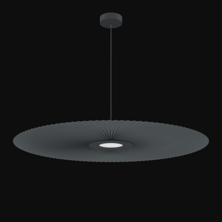 Suspension plafonnier plissée 120 cm, CARMEN