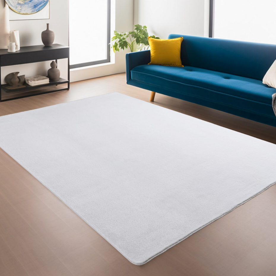 Tapis de salon uni doux ALBA