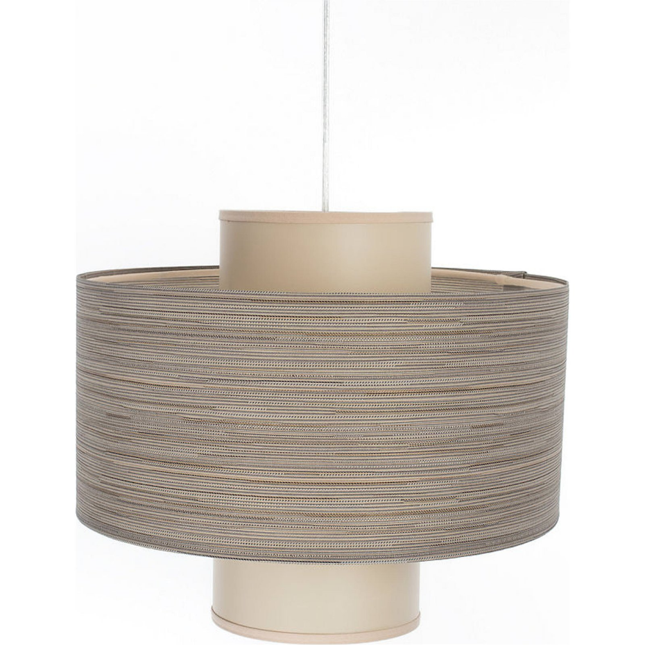 Suspension ronde en jute et lin Twin Light