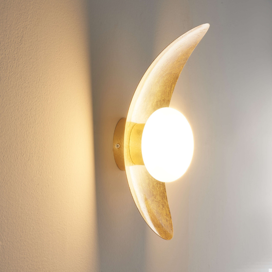 Applique à LED finition feuille d'or - ISOLA