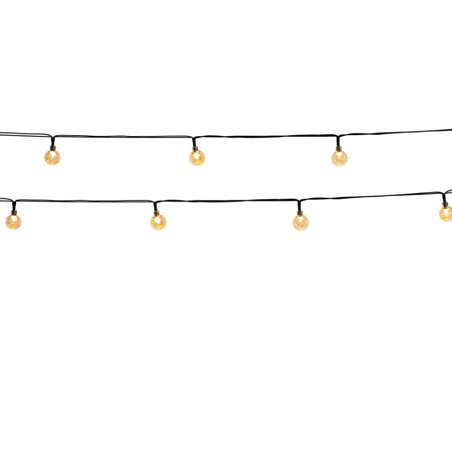 Guirlande solaire FESTY WHITE 20 globes 5.8M