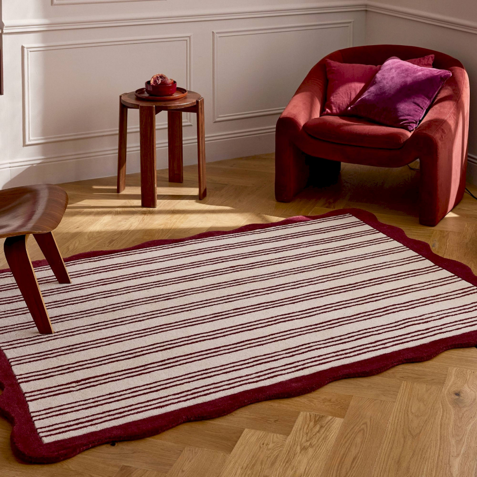 Tapis en laine et coton rectangulaire  d'orage