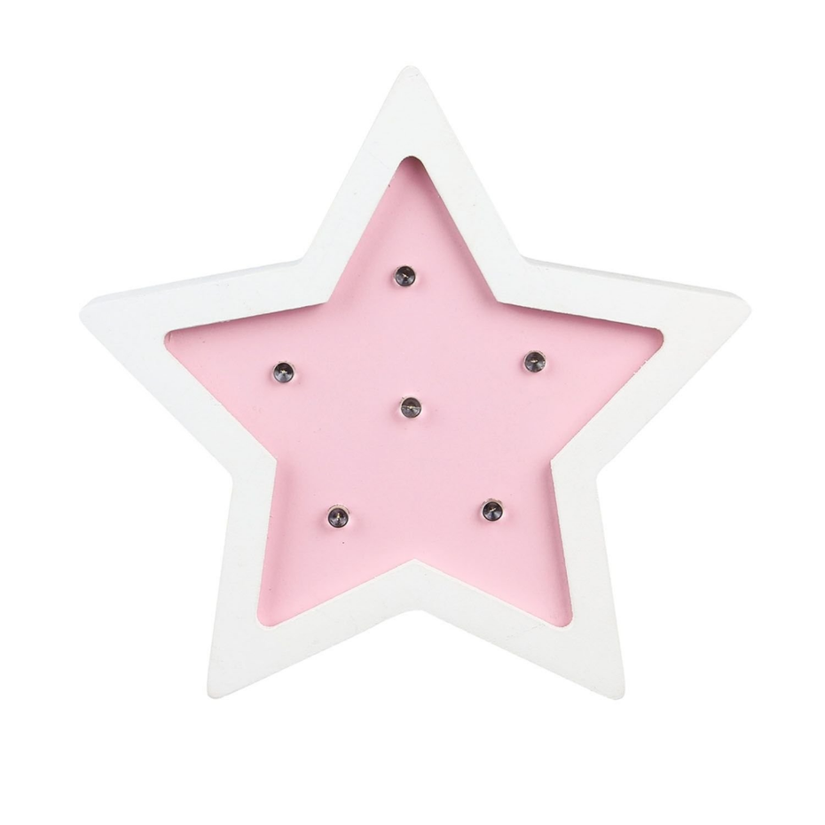 Lampe en bois enfant Etoile - H. 13 cm