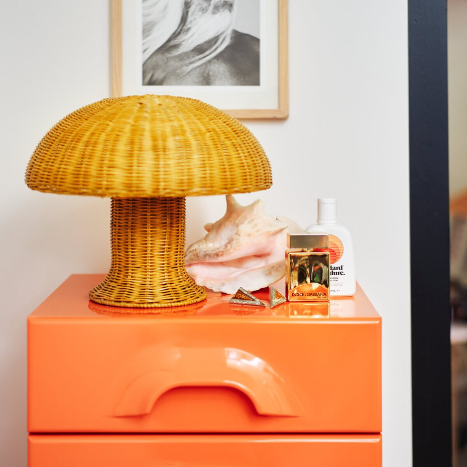 Lampe à poser rotin
