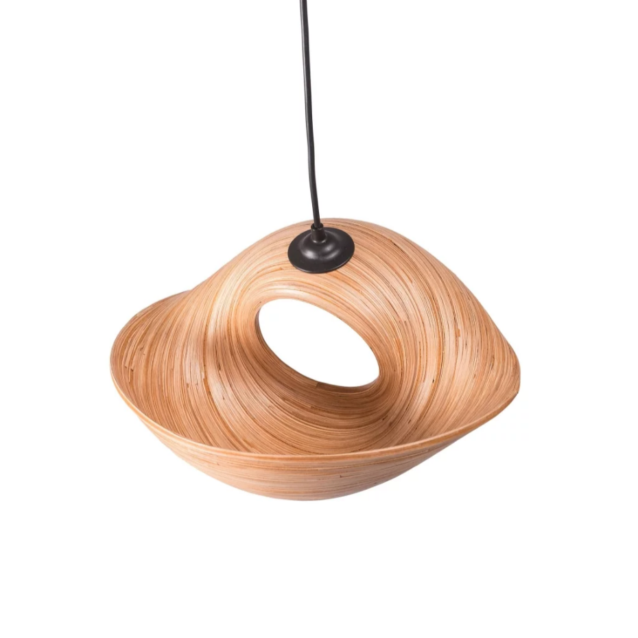Suspension en bambou forme coquillage EKO