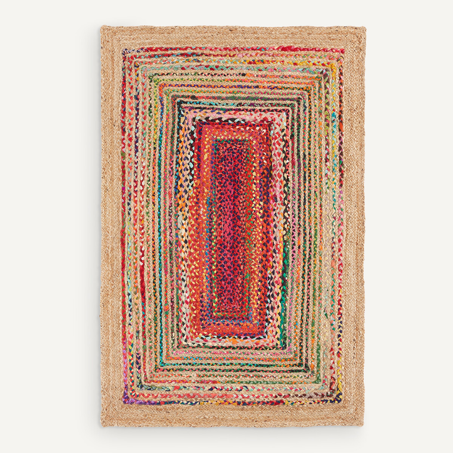Tapis jute et coton recyclé, Jaco